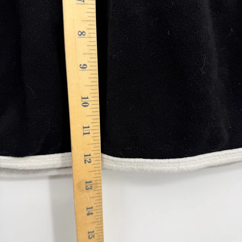 Nia Womens Terry Dolphin‎ Skort Black Terry white striped XS